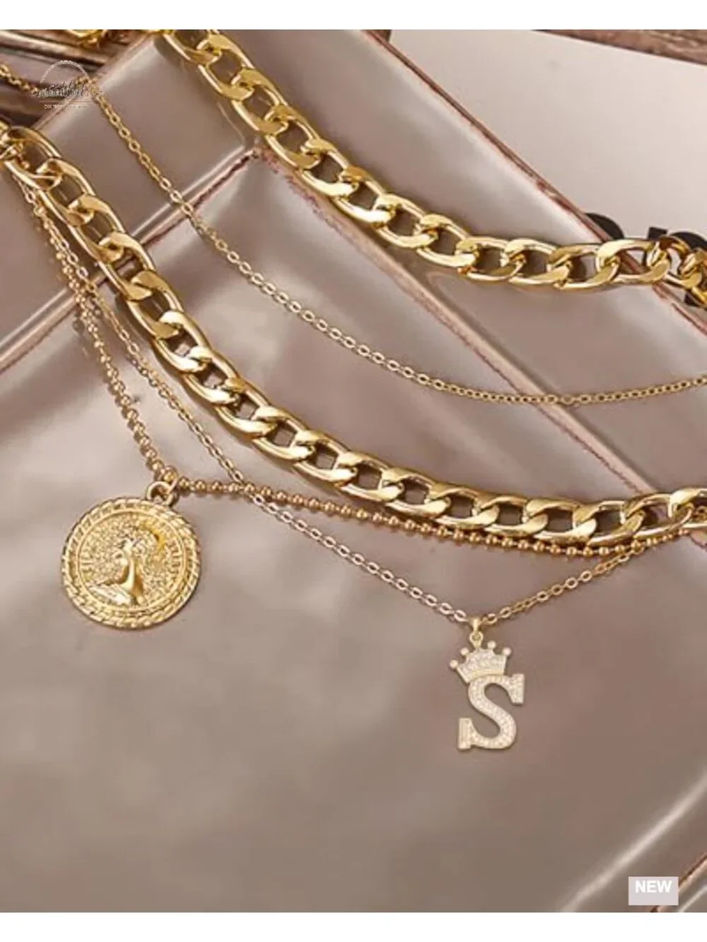 Layered Necklaces Set Chunky Coin Pendant Choker Dainty Chain Jewelry Gift
